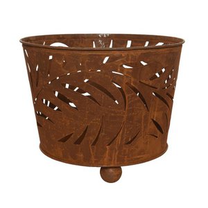 Feuereimer aus Eisen, Durchmesser 39-H32 cm, Rostfarbe