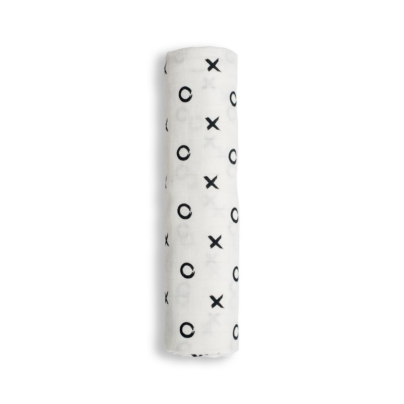 Lulujo Hallo Welt Swaddle & Hat - Umarmungen & Küsse