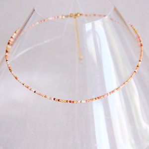 Beaded necklace MIX NUDE