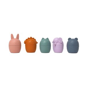 Silicone Bath Toys 3 Years | Mold-free & BPA-free | 5 Animal Set