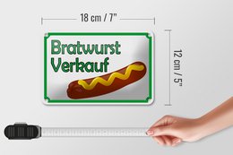 Tin sign notice 18x12cm Bratwurst sale restaurant decoration