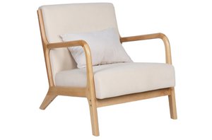 TOKIO FAMSTOEL BEIGE MICROVEZEL / HOUT OK1036 (8444)