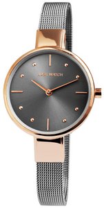 Just Watch Damenuhr Edelstahlband anthrazit