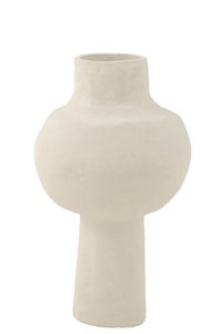 J-Line bloempot Original - papier maché - wit - 50 cm hoog