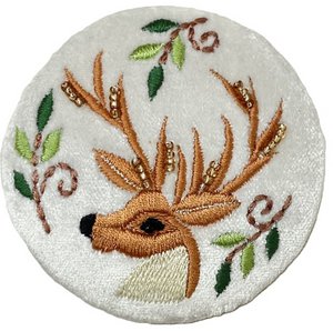 Pocket mirror deer, white
