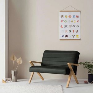 Kinderen retrostar 2 bank - leer