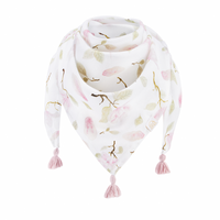Bamboo scarf with tassels - Magnolia - dusty pink