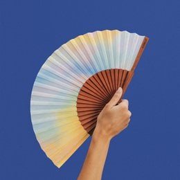 Handmade 100% Spanish fan with vibrant, multicolored design. Ideal accessory for warm weather or fashion statements.