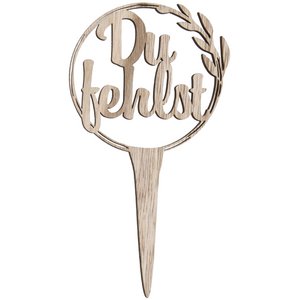 Houten plug Je mist, D11cm, H20cm, naturel