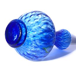 1 Vaso in Vetro Soffiato stile "BALLOTON" Lavorato a Mano con Murrine di Murano, linea “I Colori di Murano” h. 29 cm. Made in Italy
