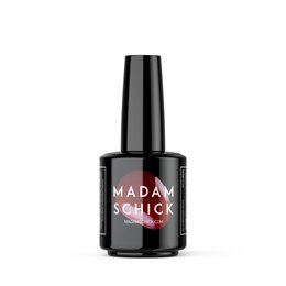 Madam Schick hybrid polish in color #23A030, a vibrant green nail polish with a glossy finish.