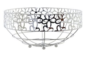 FRUTERO METALL 28X28X13,5 MARGARITAS CROMADO PC185183