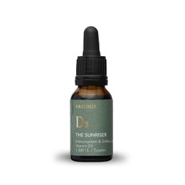 Vitamin D supplement in a glass bottle with dropper. Provides essential nutrients for overall health and wellness.