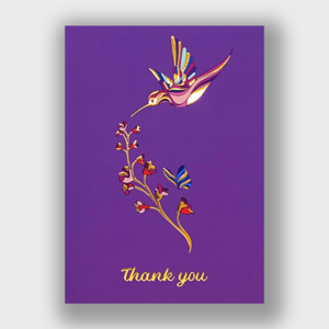 Gold Foil Thank You Postcard