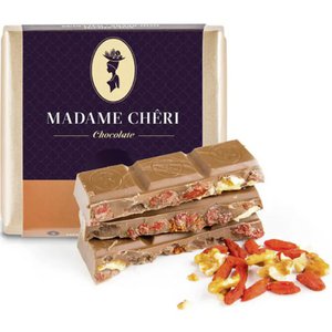 Goji berries & walnuts whole milk chocolate 90g