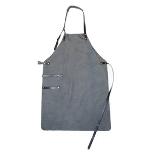 Schort Leer - Bbq Schort - Bbq Accesoires - Olijfgroen en Grijsblauw