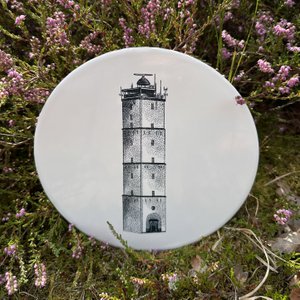 Wandkreis Leuchtturm Terschelling – Runde Wanddekoration 20 cm | Maritime Wandfliese