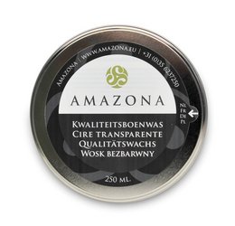 Transparent polishing wax in a 250 ml tin container. Suitable for wall art and other surfaces.