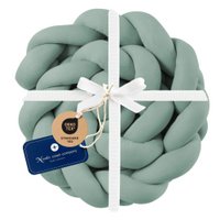 Mint braided bed bumper knitted