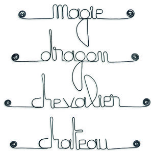 Lot of small wire messages - BOY: Castle, Knight, Dragon, Magic