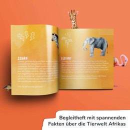"SAFARI" - Ekstra stort memospil - Tysk og fransk - Animals of Africa - Meget høj kvalitet