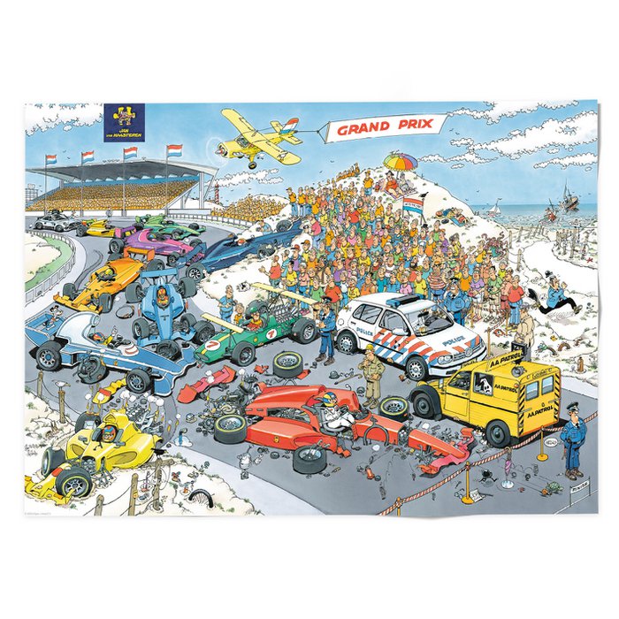 Poster 50x70 cm, Grand Prix, Jan van Haasteren Online Wholesale