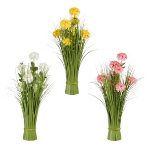 Blumenbündel cremegelb rosa 3-fach sortiert