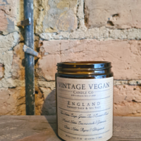 England geräucherter Salbei & Meersalz Vintage vegane Sojakerze