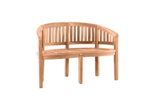 Banaanvormige tuinbank, 120 cm, teak