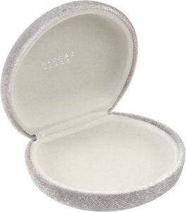 Velvet Jewellery Travel Case, Pearl Grey, Schmuckkasten