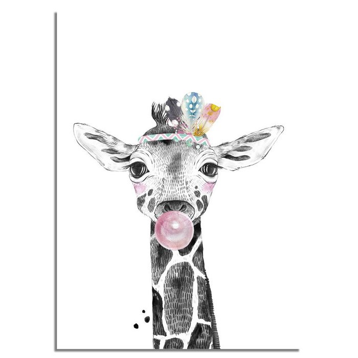 Giraffe Kinderkamerposter Kauwgom