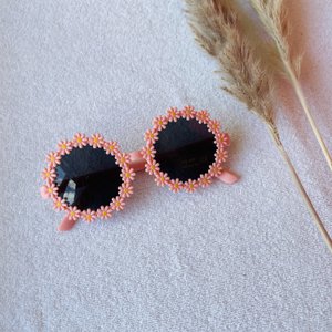 Sonnenbrille Blumen - Rosa