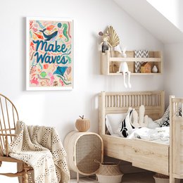 Machen Sie Wellen Sea Life Kunstdruck