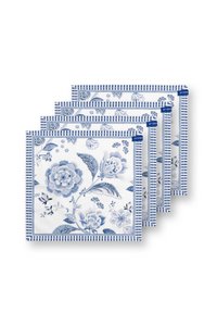 Set/4 Napkins Royal Regal Flower Blue 40x40cm