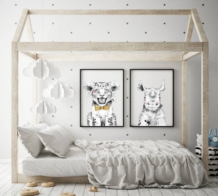Neushoorn Kinderkamerposter