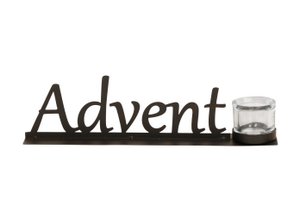 Schriftzug Advent mit Kerzenhalter