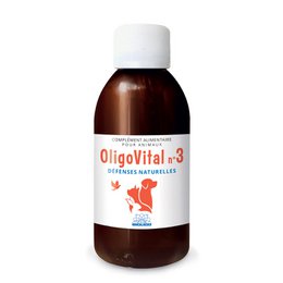  Veterinary supplement containing trace elements to support the natural defenses of animals. 150 ml bottle.