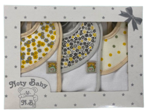Set mit 3 Babylätzchen aus 100 % Baumwolle