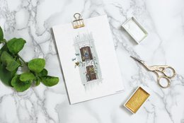 Postkarte 'Balkon im Frühling'