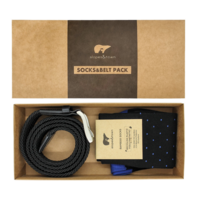 Geschenkdoos riem Virgil Special Edition en Black Dot Socks