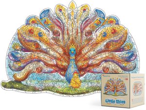 Zarina, The Queen of Gentle Dreams - Peacock Themed Wooden Jigsaw Puzzle