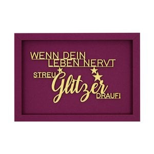 IF YOUR LIFE NERDS Scatter GLITTER ON IT - frame card wood lettering magnet