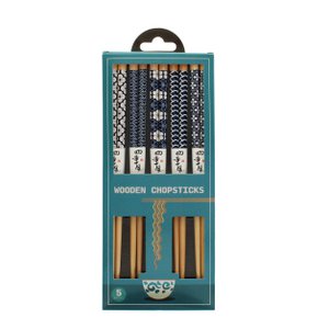 Holzspannstäbchen (5 Paarpaare) - Wagara -Muster