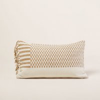 FARIK Kissenbezug in Elfenbein und Sepia