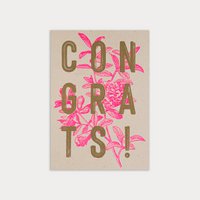 Postcard / Typo / Congrats! / Eco paper
