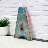 Letter "A" made from recycled oil barrels | 22 or 50 cm | different colors