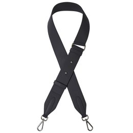 Adjustable black leather shoulder strap with metal hardware. Available in various colors including black, graphite, stone, light gray, navy, royal, teal, mint, pink, red, and orange.