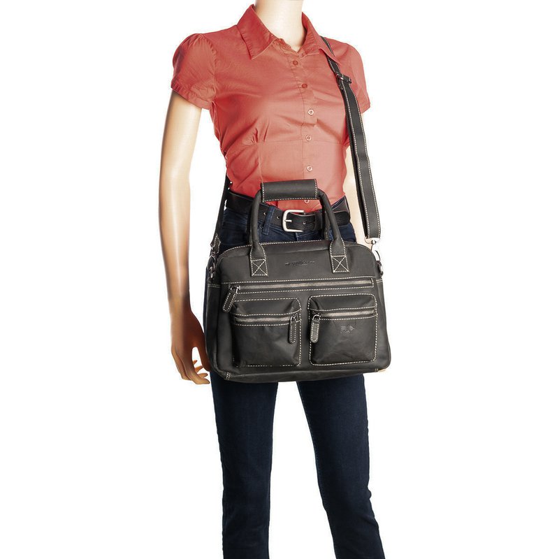 Ladies Bag Buffalo Leather In 3 Colors With A Shoulder Strap And Handles – Medium Size