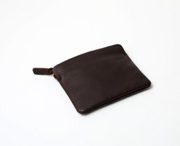 Leather "Zipper S" purse
