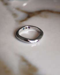 Pre-Set Hidden Inner Strength Ring Silver Polished